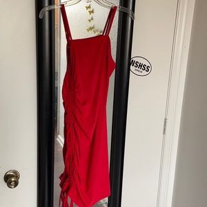 Red Drawstring dress